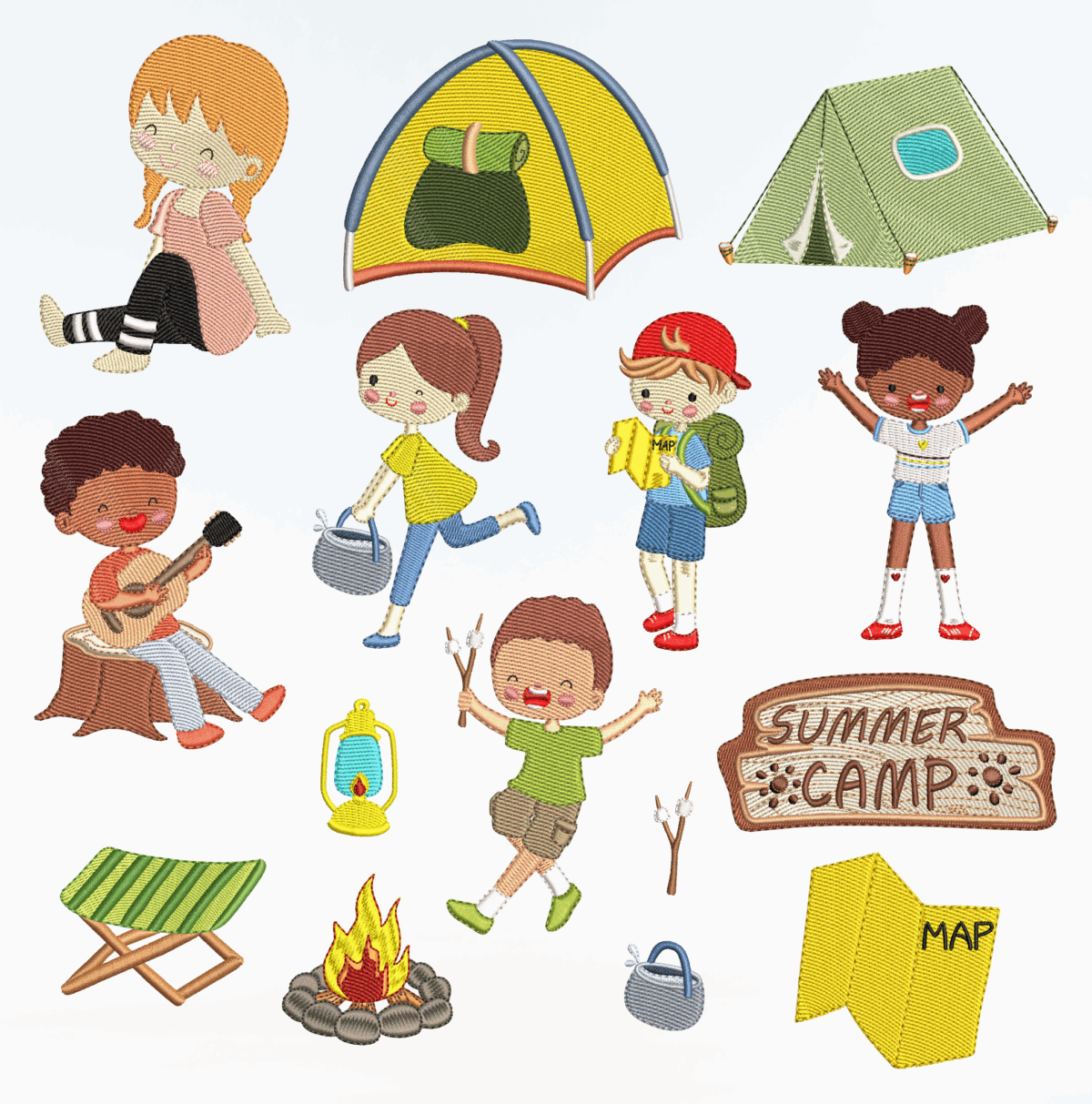 Matrizes de Bordado - Coleção Férias e Viagens [Acampamento] - Image 1