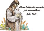 Matriz de bordado ovelhas e o bom pastor - Imagem 4