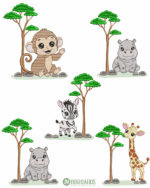 Coleção de Matrizes de Bordado Turminha da Selva - Image 2