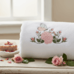 Matriz Rosa com Brotos e Borboleta