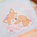 Matriz de bordado coleΓ§Γ£o raposa ela dormindo - Image 4