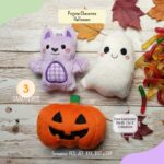 Trio Matrizes Chaveiros Halloween: Morcego, Fantasma e Abóbora - Imagem 12