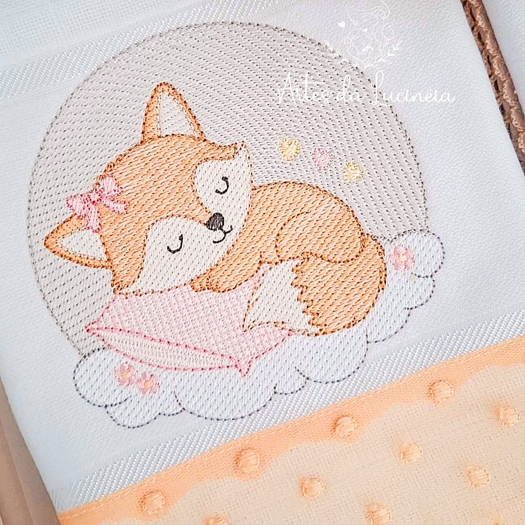 4 Matriz de bordado coleΓ§Γ£o raposa ela dormindo - Image 3