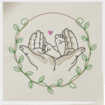 Matriz Bastidor Raminhos Mãos e Pezinho Bebê