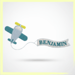 Matriz Aviãozinho com nome Benjamin - Imagem 2