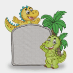 Matriz Bordado Moldura Dino - Imagem 2