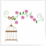 Matriz Gaiola Raminho com Flor - Imagem 3