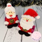 [Projeto na Bordadeira] Porta Bombom Papai e Mamãe Noel - Natal