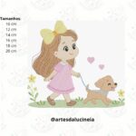 Matriz de bordado menina cachorrinho 1 - avulsa - Imagem 3