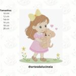 Matriz de bordado menina cachorrinho 2 - avulsa - Imagem 2