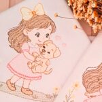 Matriz de bordado menina cachorrinho 2 - avulsa