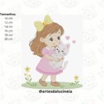 Matriz de bordado menina gatinho 2 - avulsa - Imagem 2