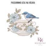 PASSARINHO AZUL NA XÍCARA - Imagem 2