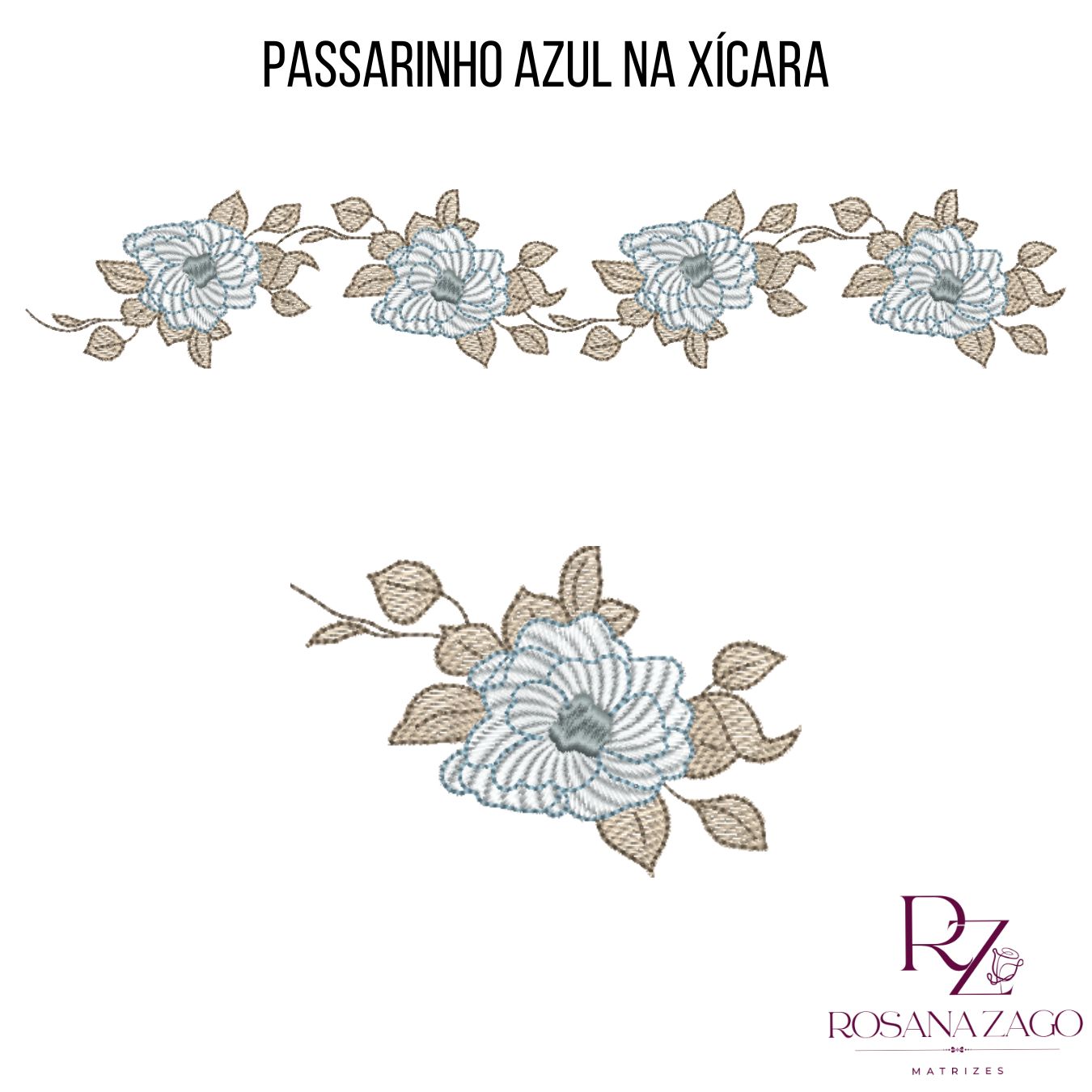 PASSARINHO AZUL NA XÍCARA (4) PASSARINHO AZUL NA XÍCARA - Imagem 5