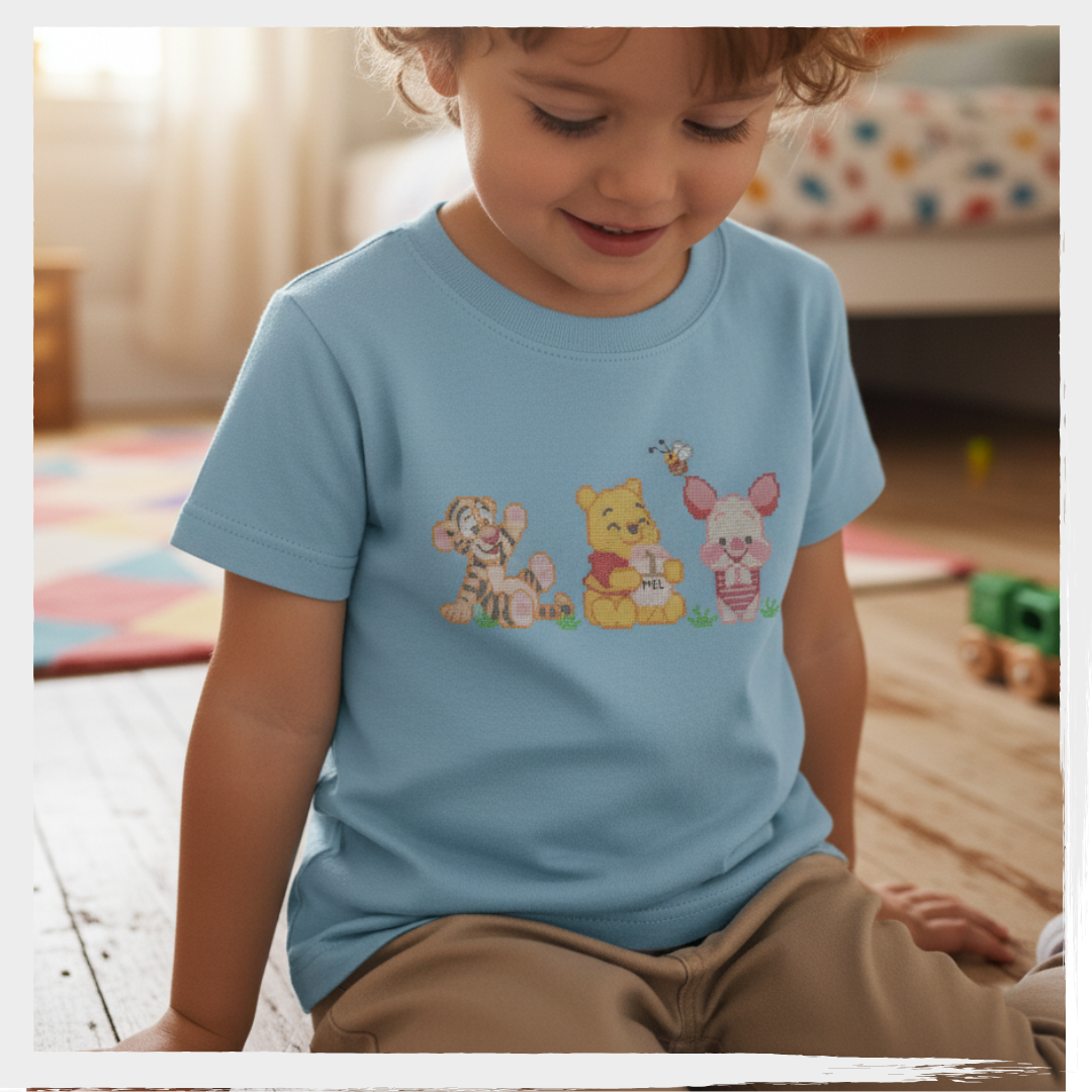 URSINHO POOH PONTO CRUZ bazar (2) Ursinho Tigrinho Leitão Ponto Cruz - Imagem 3