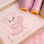 Matriz de bordado ursinha branca 3 - avulsa - Imagem 3