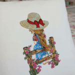 Matriz de Bordado Menina Camponesa Cabelinho