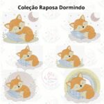 Matrizes de bordado coleção raposa ele dormindo - Imagem 2