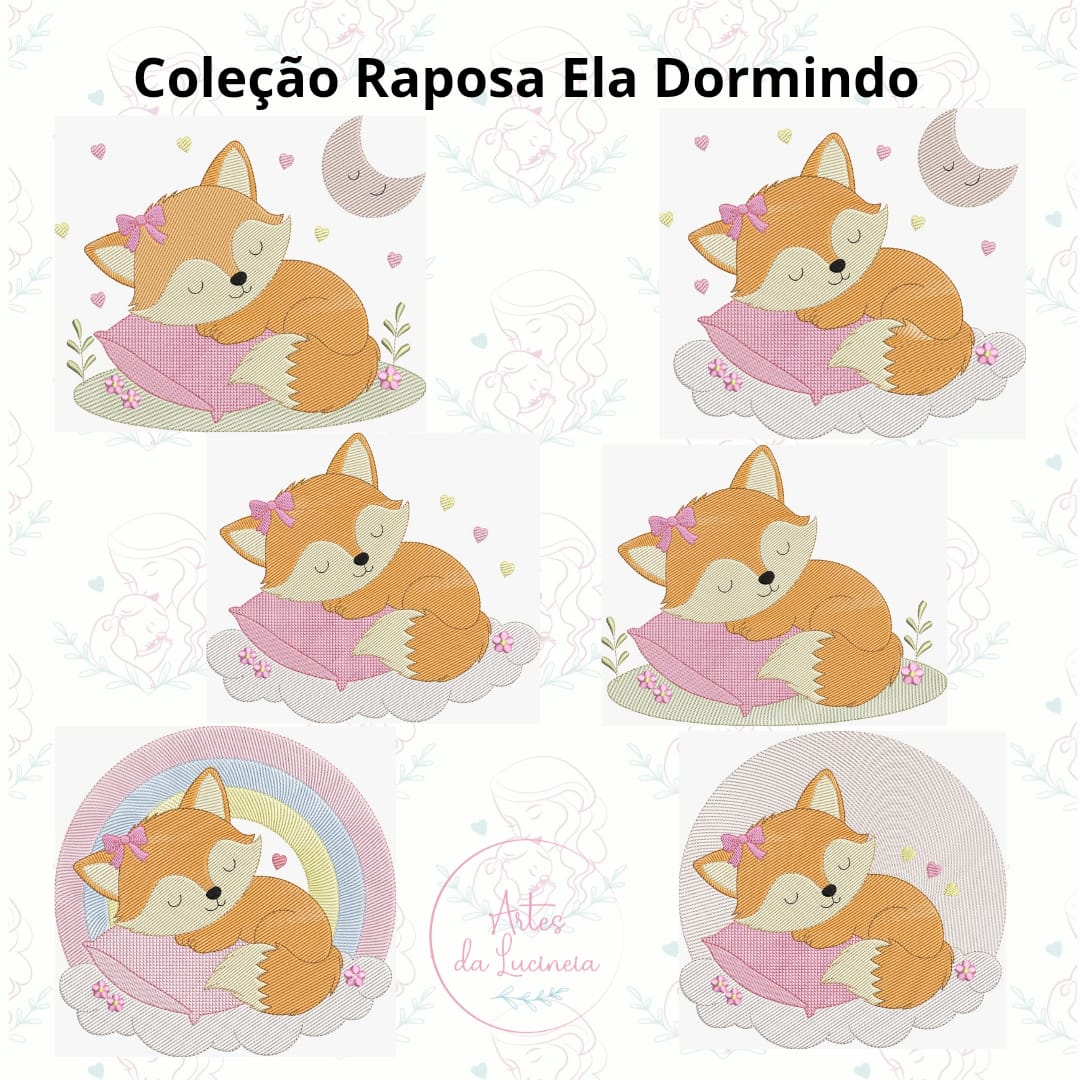capa Matriz de bordado coleΓ§Γ£o raposa ela dormindo - Image 2