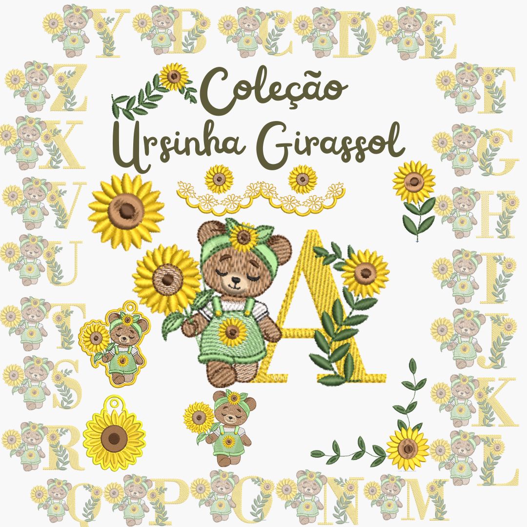 capa ursinha elementos bazar Coleção Ursinha Girassol Alfabeto + Elementos - Imagem 1