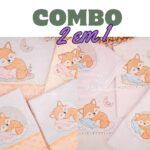 Matriz de bordado combo 2 em 1 raposa dormindo