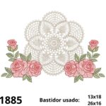 Matriz de bordado Renda com rosas