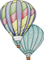Matriz de bordado coleçao Balões de ar quente - Imagem 3