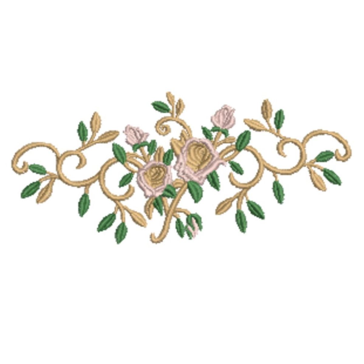 2 Matriz de Bordado Barrado Floral CΓ³d 01325 - Image 1