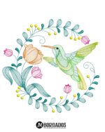 Coleção de Matrizes de Bordado Beija-Flores no Jardim - Imagem 2