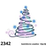 Matriz de bordado arabescos de natal 02