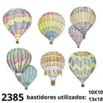 Matriz de bordado coleçao Balões de ar quente