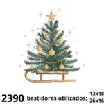 Matriz de bordado arvore natalina