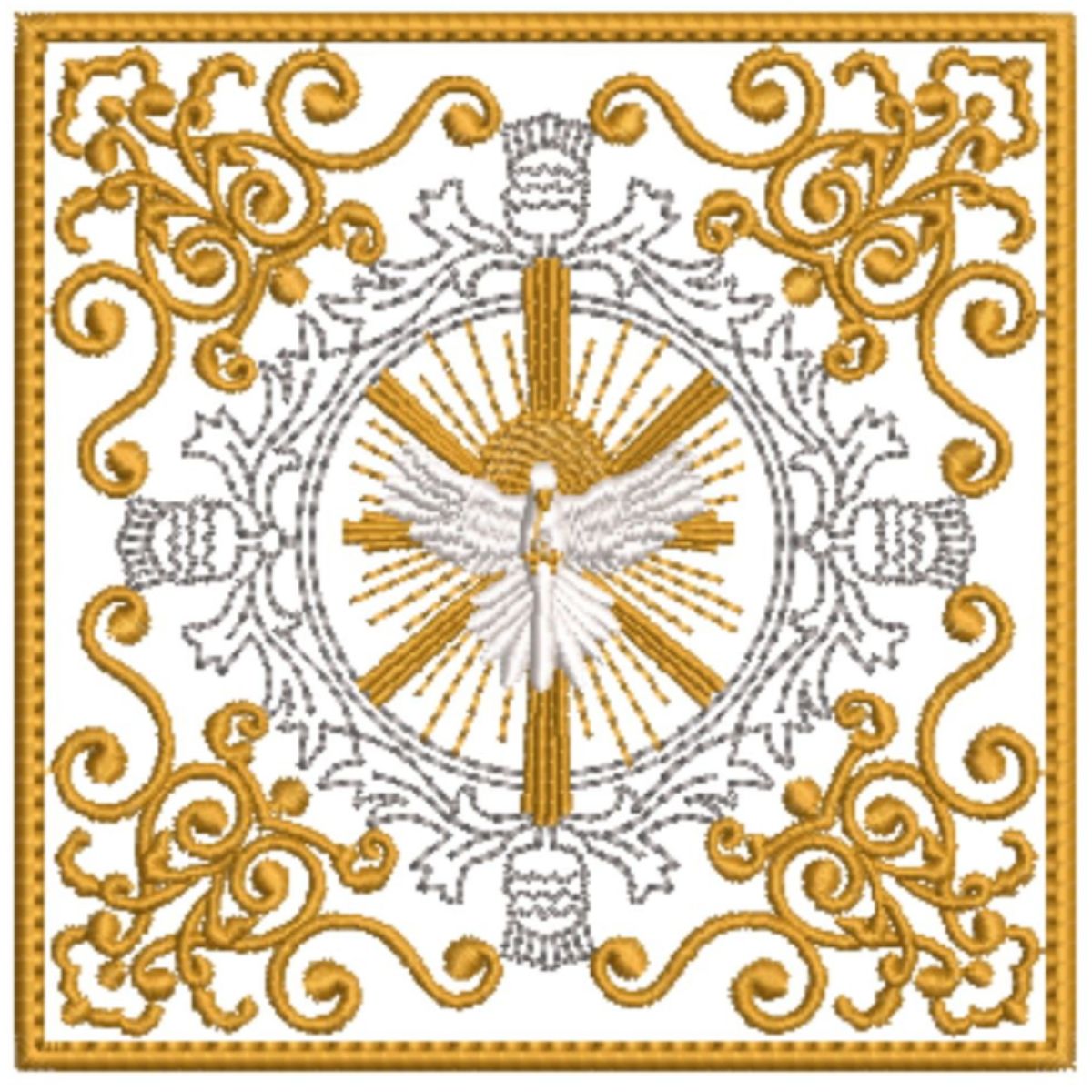 3 Matriz de Bordado Alfaia Espirito Santo CΓ³d 01326 - Image 1