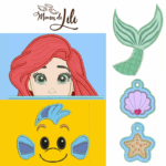 Matriz de Bordado - Sereia e peixe