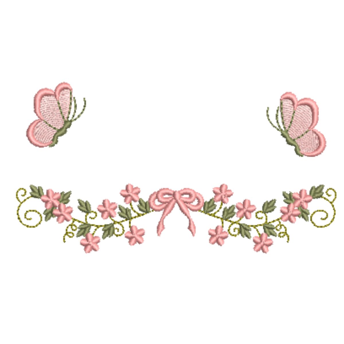 Design sem nome (4) Matriz de Bordado Moldura Floral Borboleta CΓ³d 01336 - Image 1