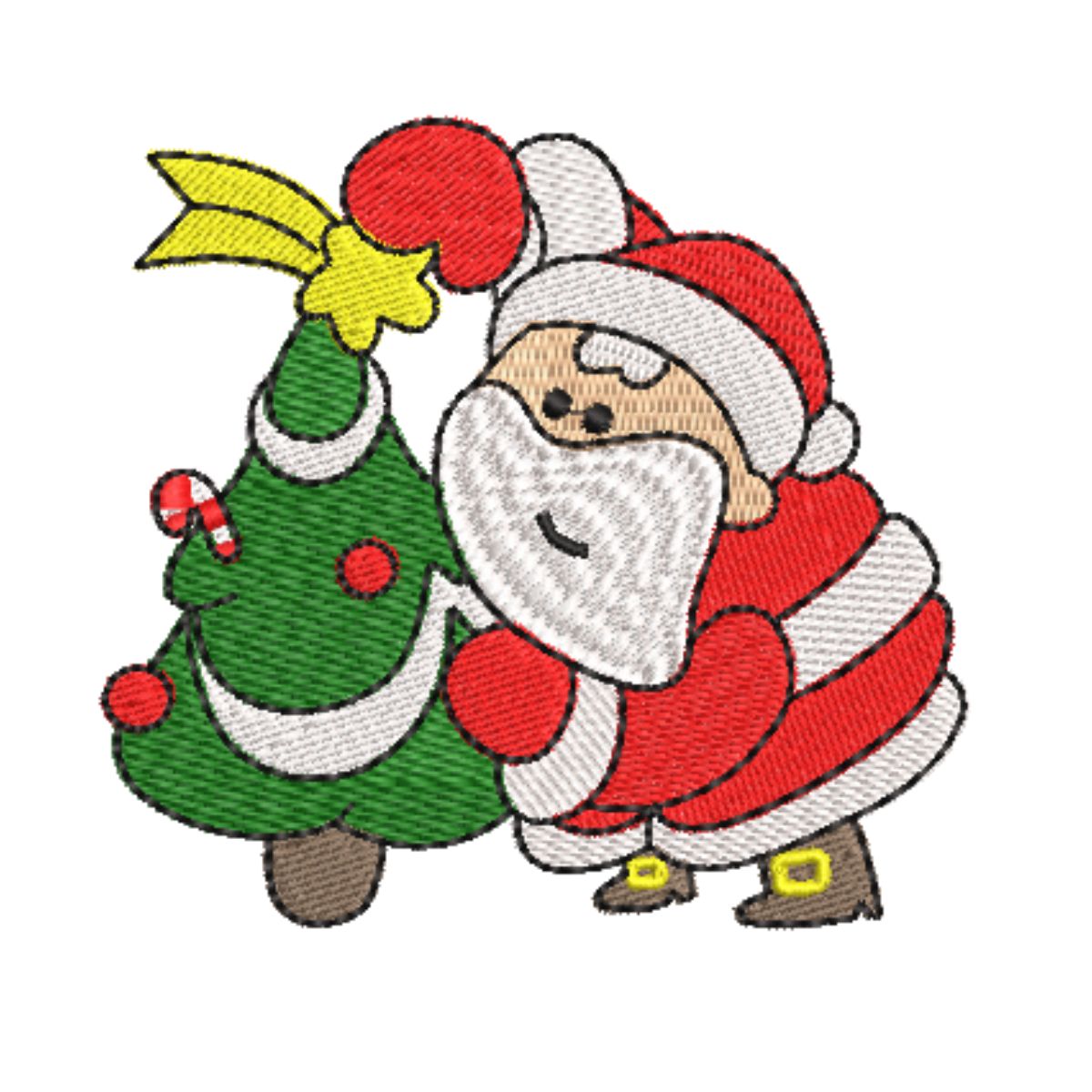 Design sem nome (9) Matriz de Bordado Papai Noel Cód 01340 - Imagem 1