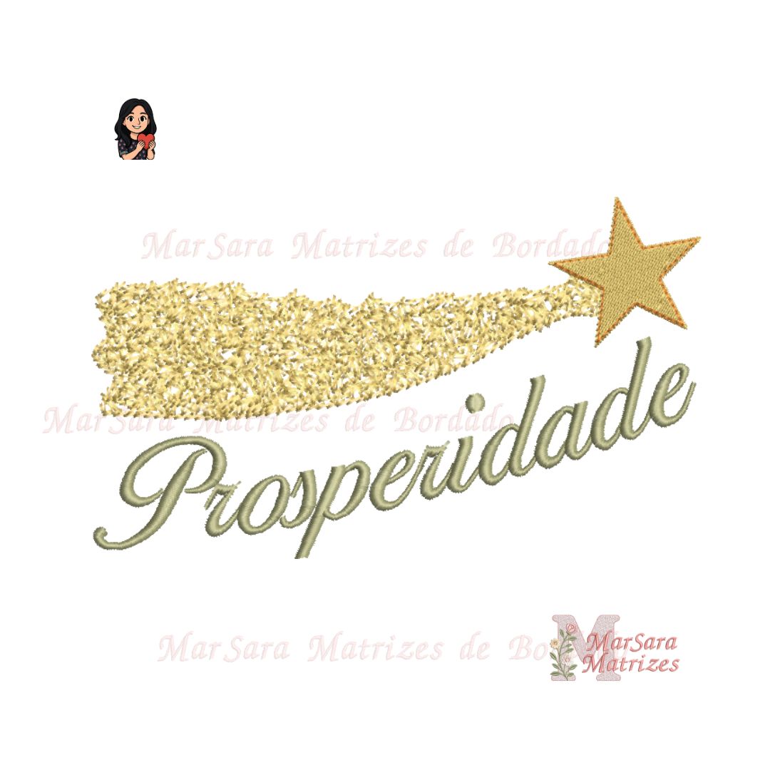 Estrela Cadente da Prosperidade Matriz de Bordado - Estrela Cadente da Prosperidade - Imagem 1
