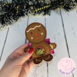 [Projeto na Bordadeira] Porta Bombom Biscoito Natalino Ginger - Natal