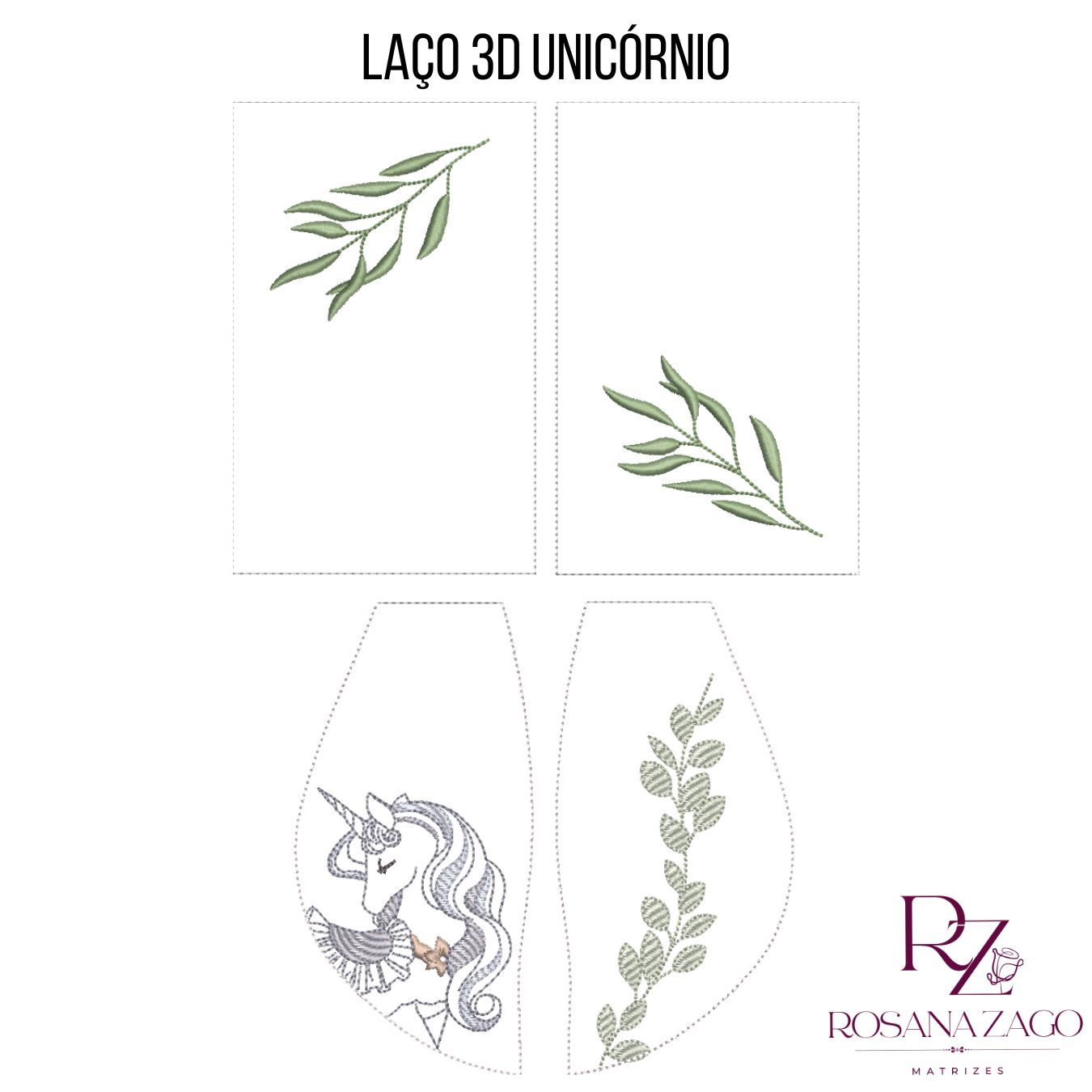 LAÇO 3D UNICÓRNIO LAÇO 3D UNICÓRNIO - Imagem 1