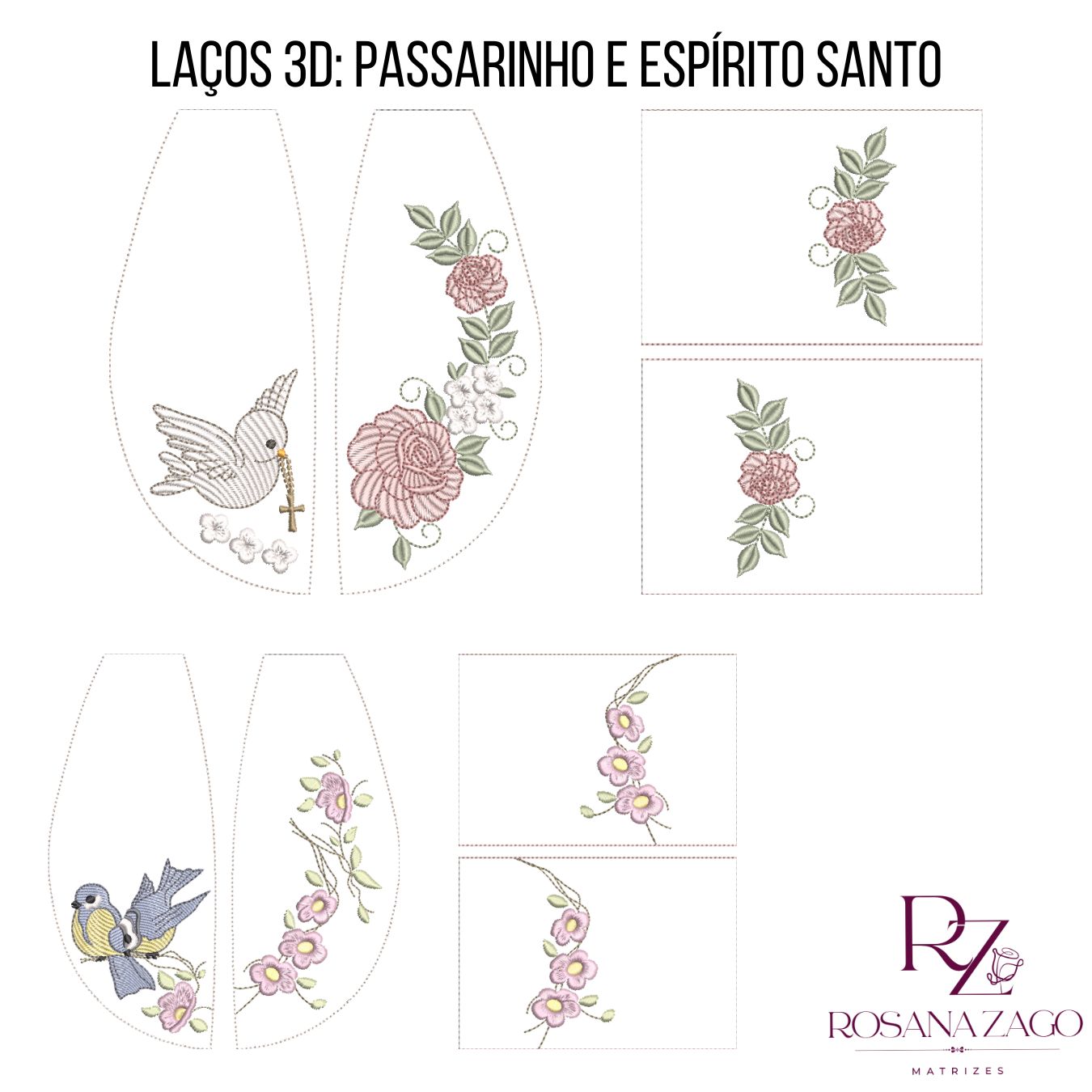 LAÇOS 3D PASSARINHO E ESPÍRITO SANTO LAÇO 3D: PASSARINHO e ESPÍRITO SANTO - Image 1