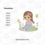 Matrizes de Bordado Trio Menina no Jardim - Image 4