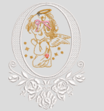 Matriz de Bordado Anjo com Laço - Imagem 3