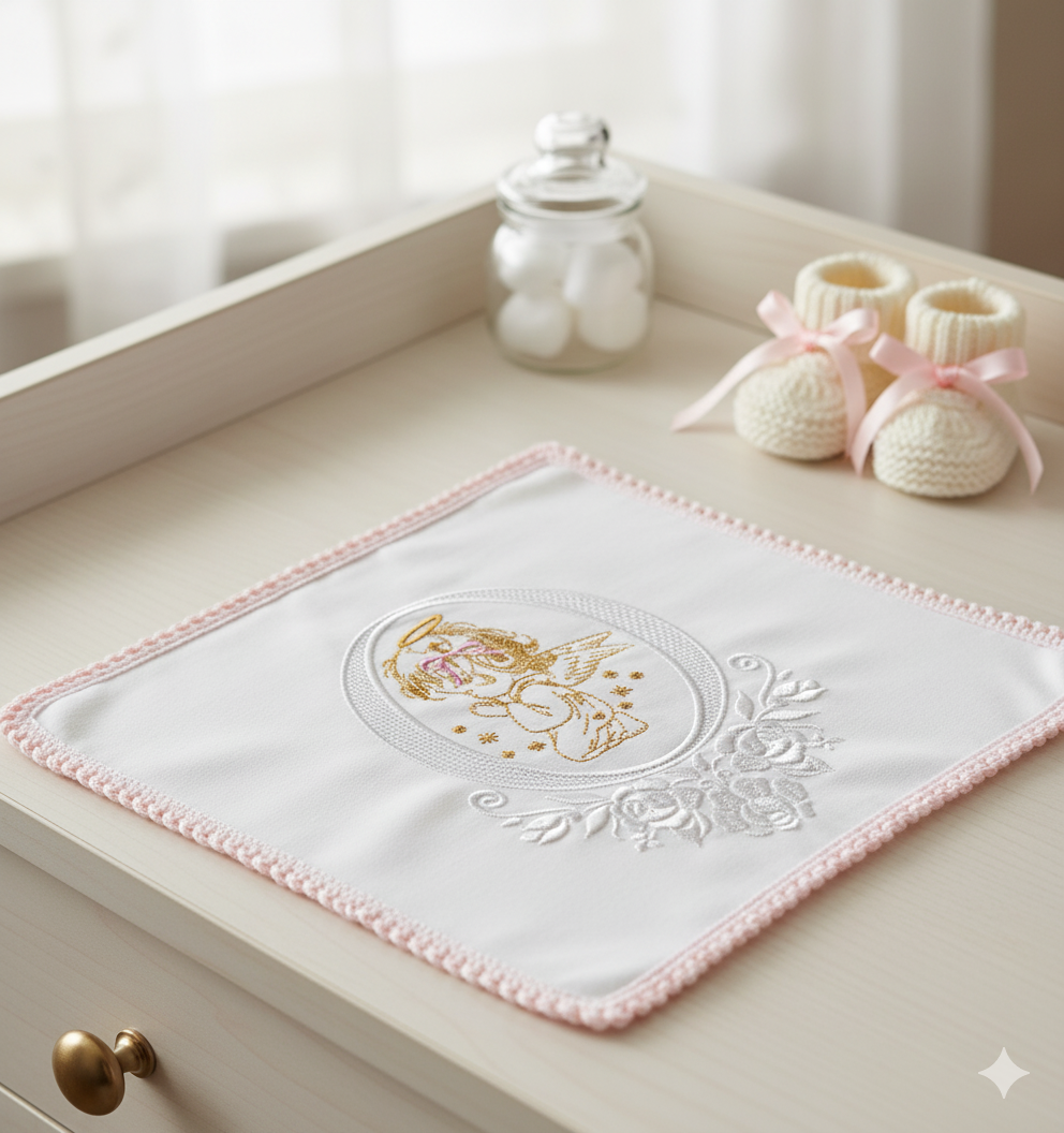 MATRIZ ANJO COM LACO 2 Matriz de Bordado Anjo com Laço - Imagem 1