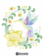 Coleção de Matrizes de Bordado Beija-Flores no Jardim - Imagem 5