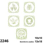Matriz de bordado blocos natalinos