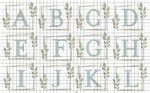 Matriz de Bordado Alfabeto Moldura folhas