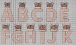 Matriz de Bordado Alfabeto Touca