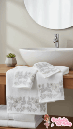 Matriz de bordado barrado floral em ponto riscado - Imagem 2