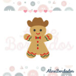 Matriz de Bordado Biscoito de Natal Cowboy