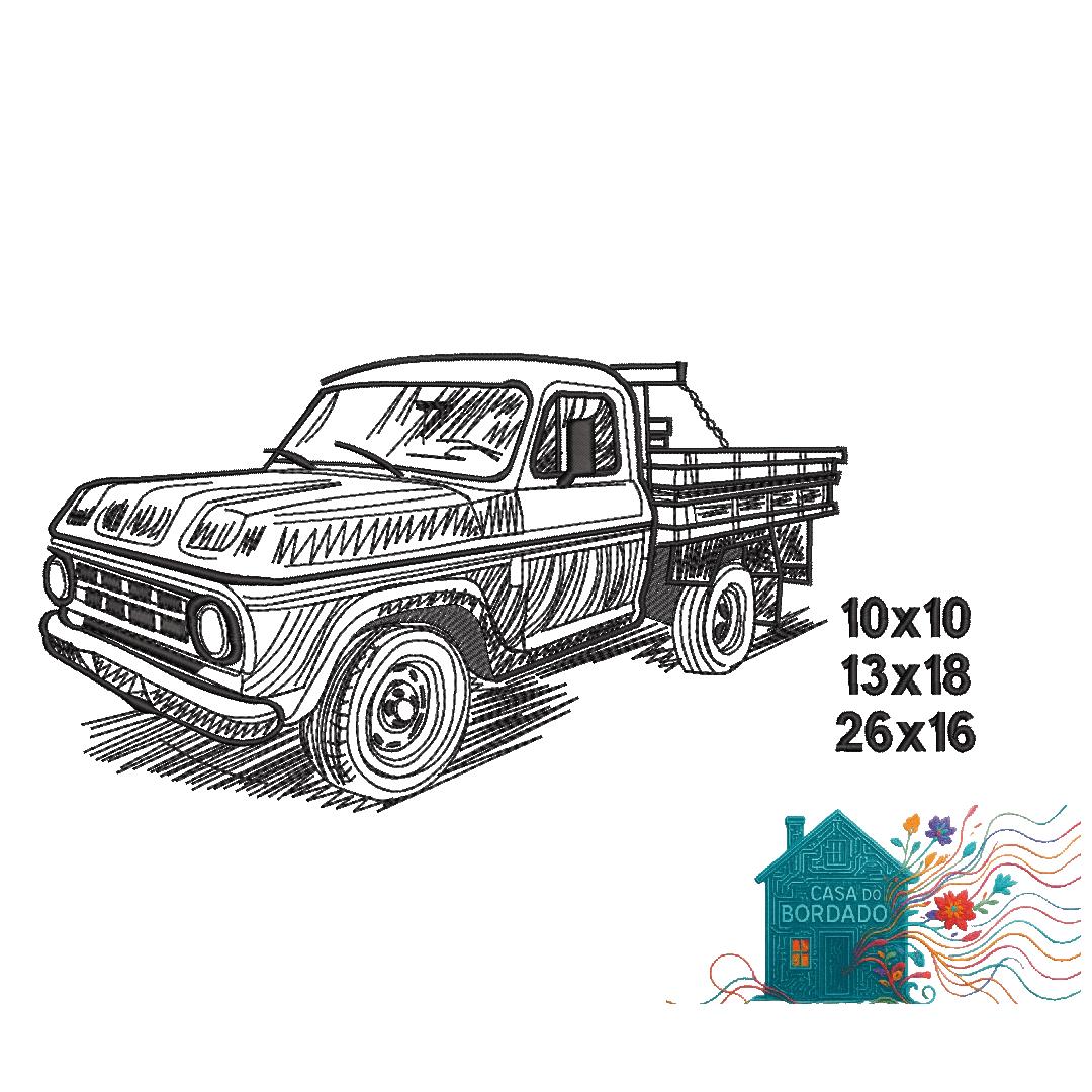 camionete Matriz de Bordado Caminhonete - Imagem 1